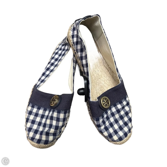 Shoes Designer By Tory Burch In Blue & White, Size: 7.5
