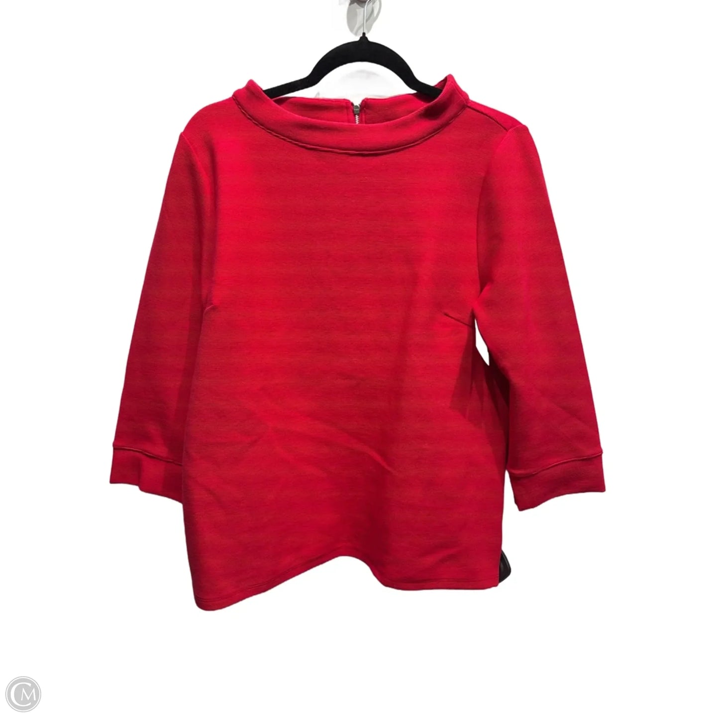Top Long Sleeve By Talbots In Red, Size: L