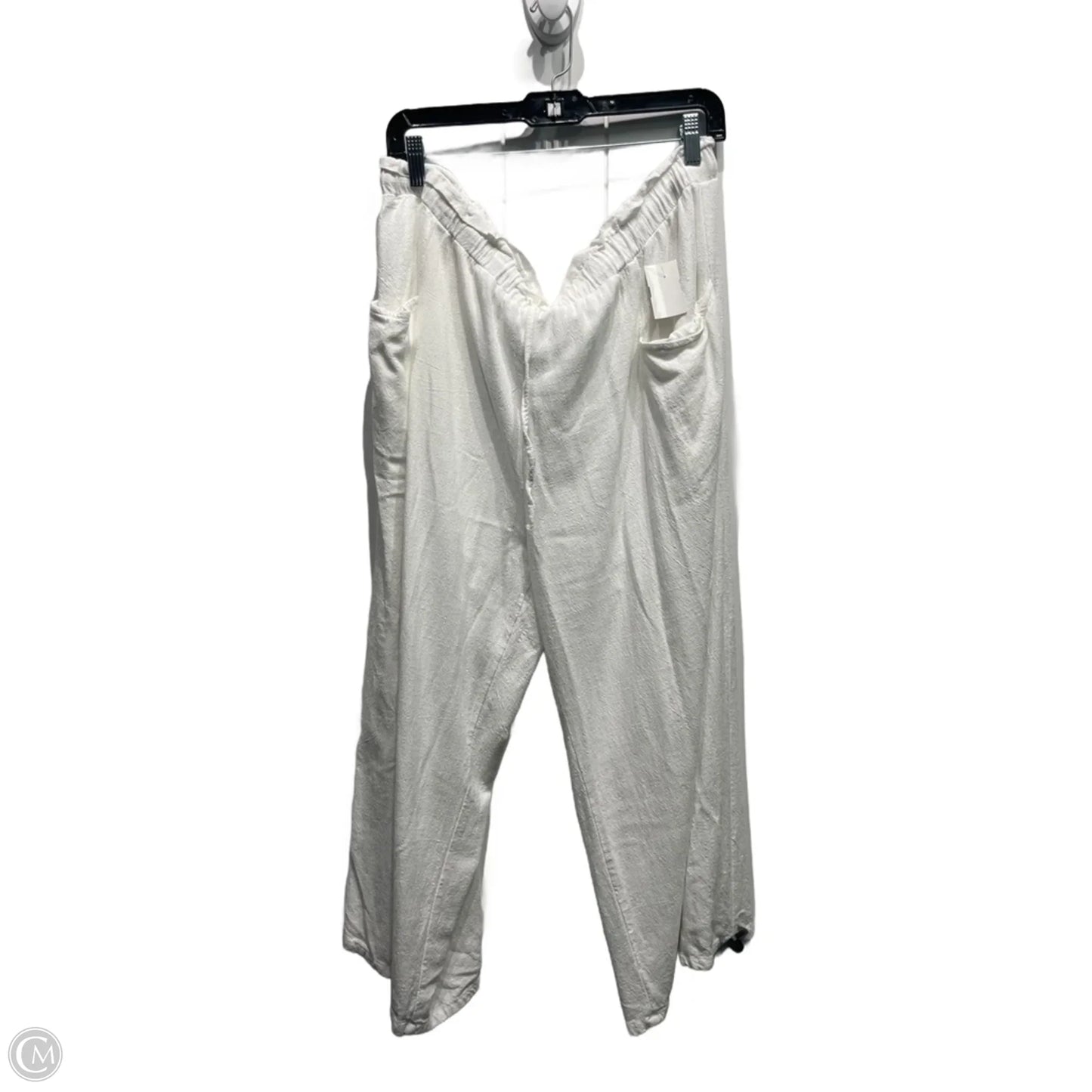 Pants Wide Leg By siliteelon In White, Size: 2x