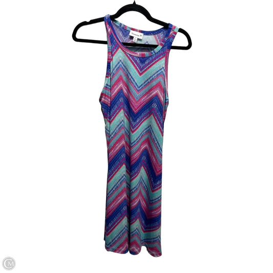 Dress Casual Short By Veronica M In Green & Purple, Size: S