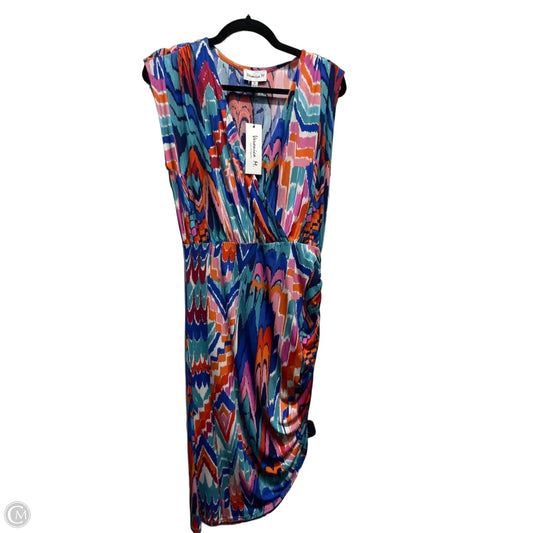 Dress Casual Midi By Veronica M In Blue & Pink, Size: Xs