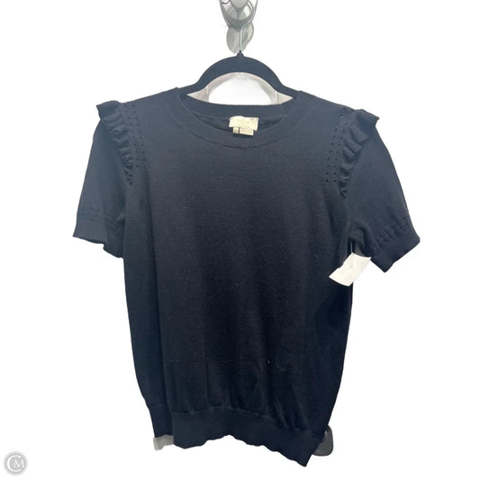 Top Short Sleeve Designer By Kate Spade In Black, Size: S