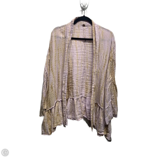 Cardigan By Free People In Purple & Tan, Size: Osfm