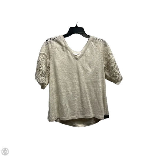Top Short Sleeve By Chicos In Beige, Size: M