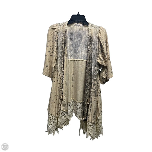 Cardigan By Cmc In Cream & Grey, Size: Xl