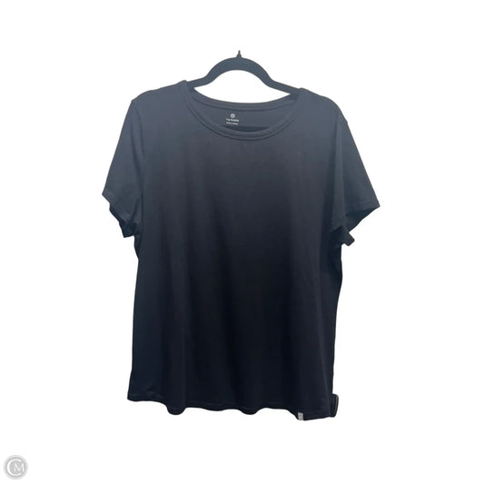 Top Short Sleeve Basic By Talbots In Black, Size: Xl