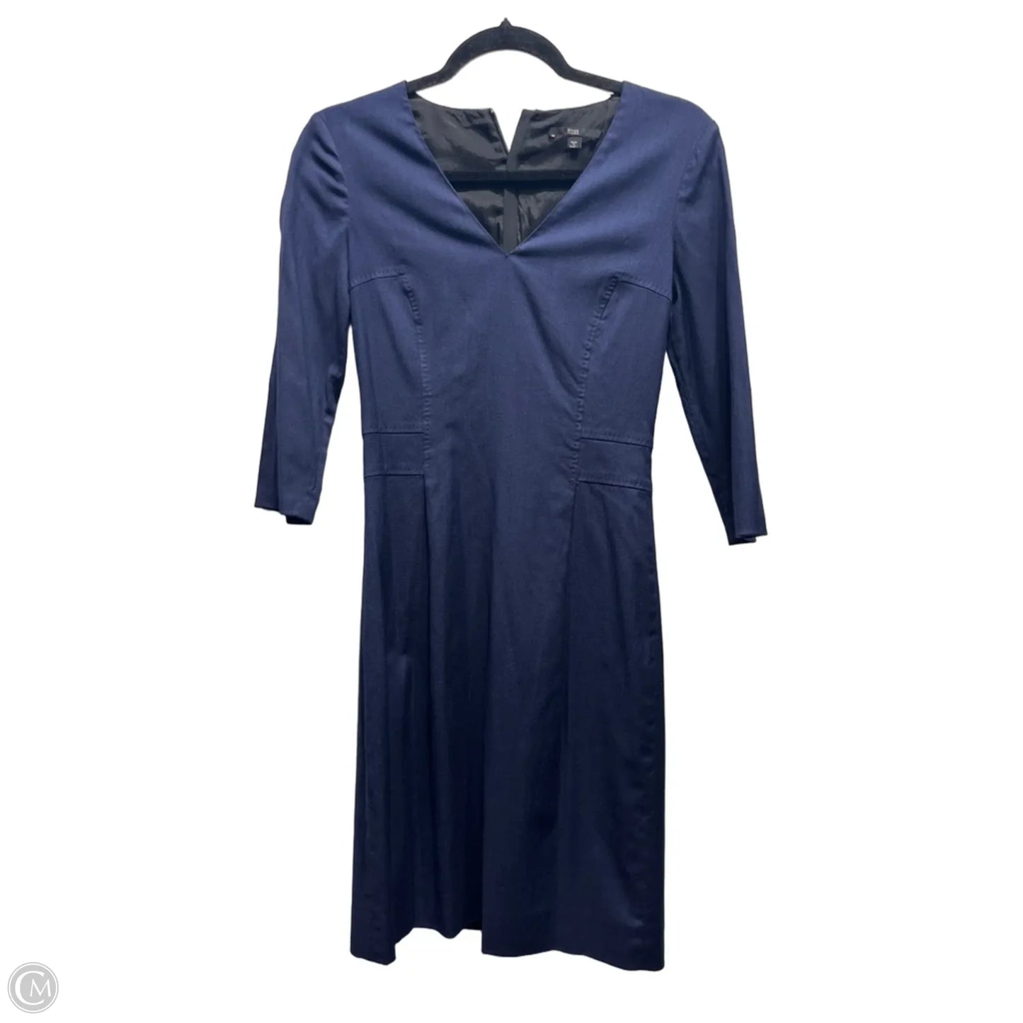 Dress Work By Hugo Boss In Blue, Size: Xs