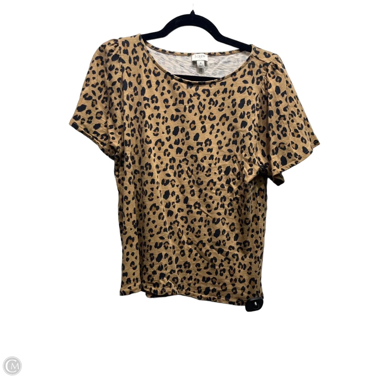 Top Short Sleeve By J. Crew In Black & Tan, Size: S