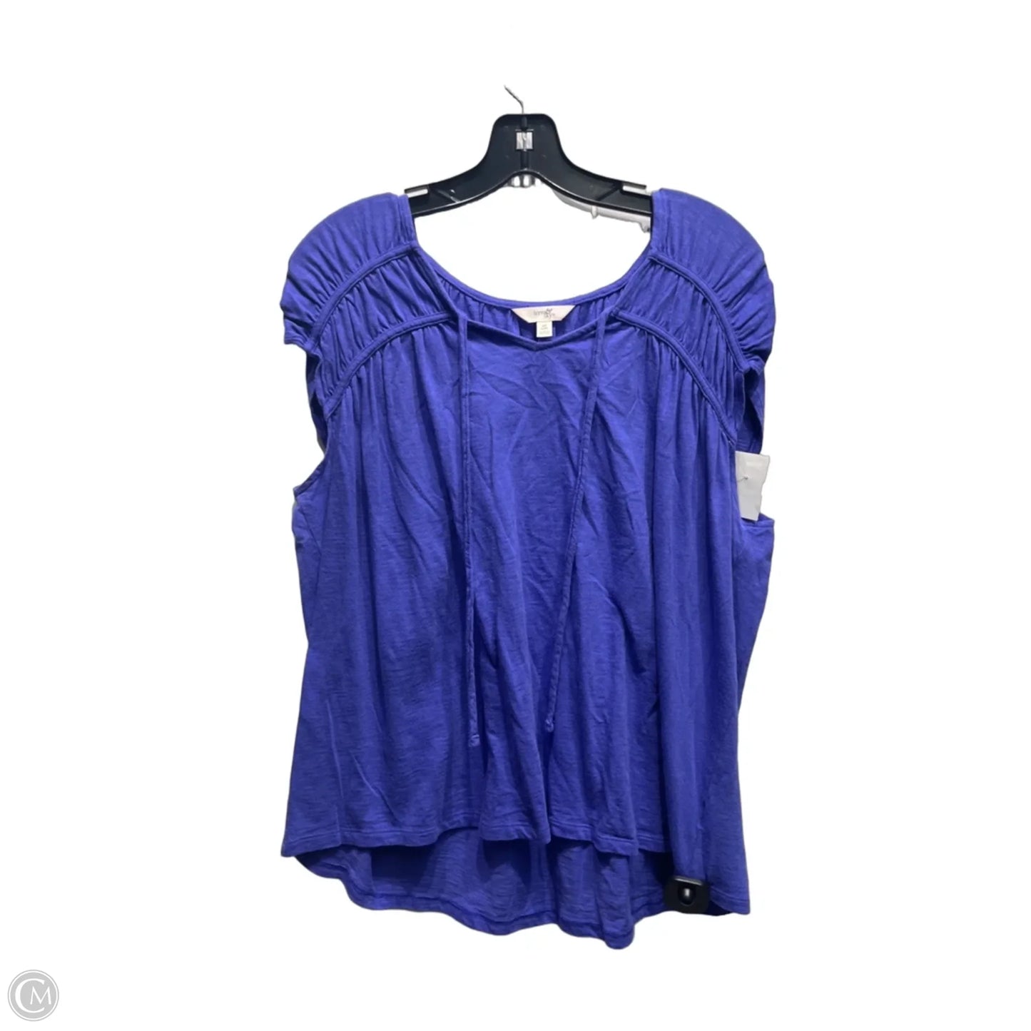 Top Short Sleeve By Terra & Sky In Purple, Size: Xl