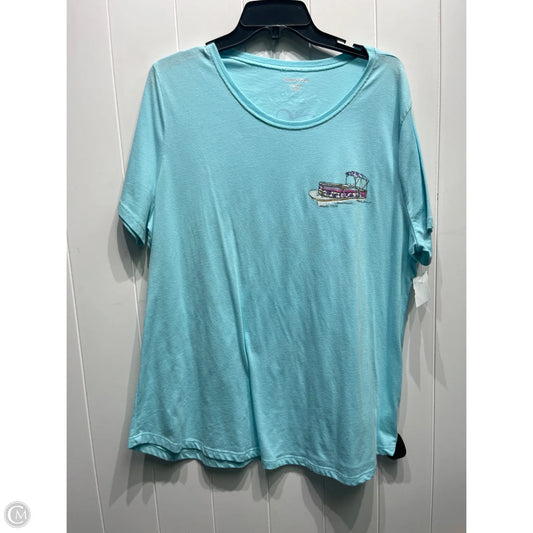 Top Short Sleeve Basic By Kim Rogers In Blue, Size: Xl