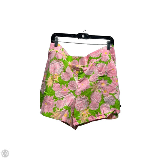 Shorts Designer By Lilly Pulitzer In Green & Pink, Size: Xl