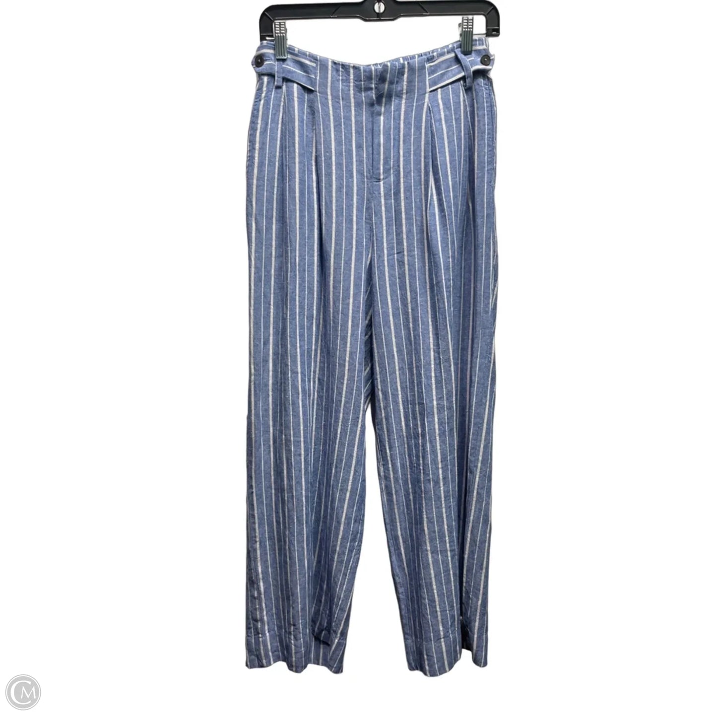 Pants Linen By Free Assembly In Blue & White, Size: Xs