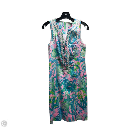 Dress Designer By Lilly Pulitzer In Blue & Pink, Size: 0