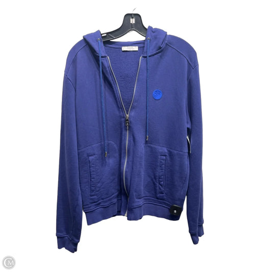 Sweatshirt Luxury Designer By Versace In Blue, Size: L