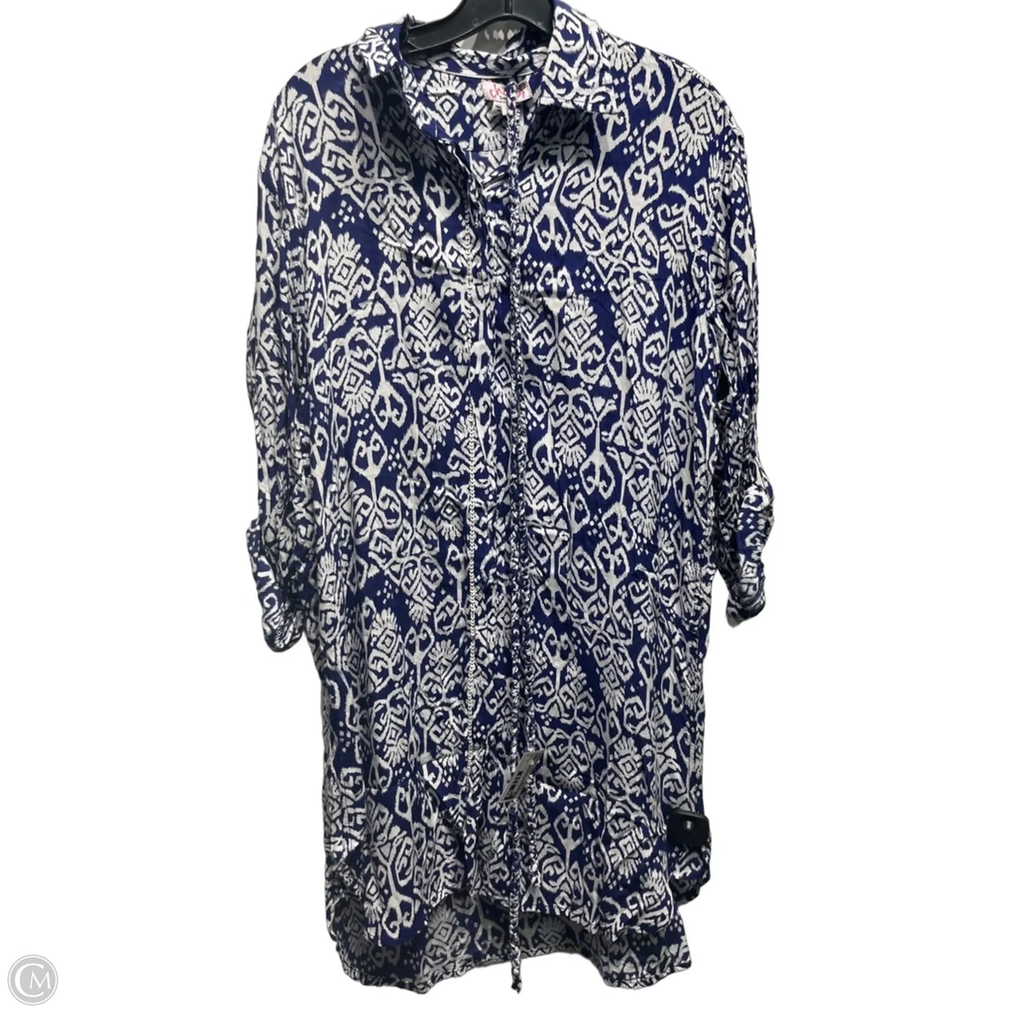 Swimwear Cover-up By CHACH In Blue & White, Size: M