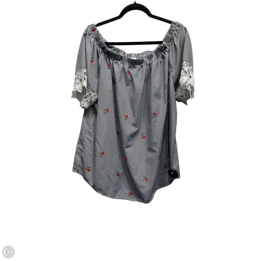 Top Short Sleeve By ROOMMATES In Black & Red, Size: 3x
