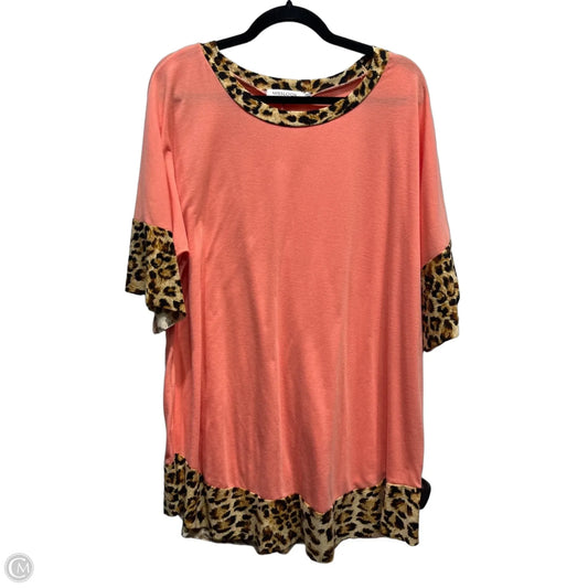 Top Short Sleeve By Misslook In Orange, Size: 2x