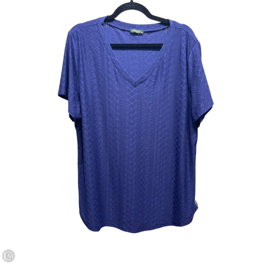 Top Short Sleeve By ofeean In Blue, Size: Xxl