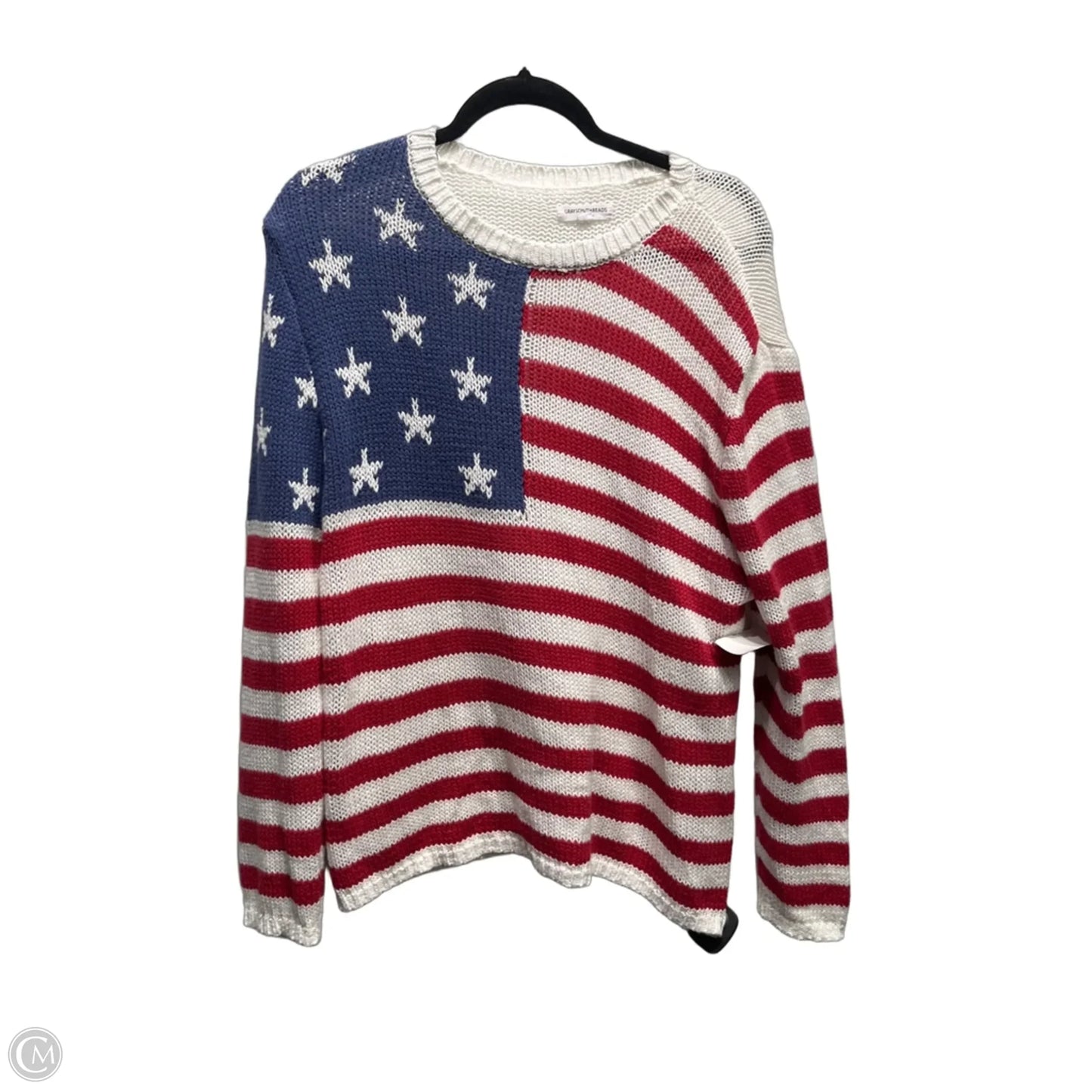 Sweater By Grayson Threads In Blue Red & White, Size: M
