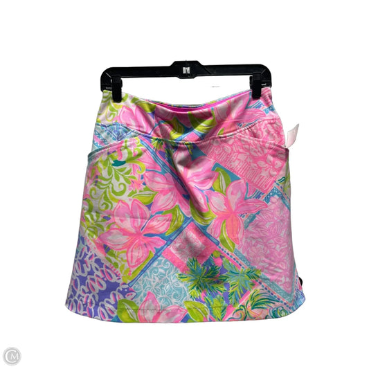 Skort Designer By Lilly Pulitzer In Green & Pink, Size: 8