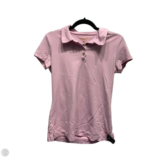 Top Short Sleeve Designer By Lilly Pulitzer In Pink, Size: S