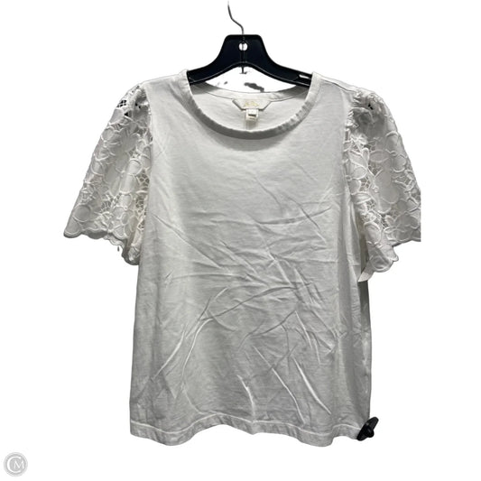Top Short Sleeve Designer By Lilly Pulitzer In White, Size: S