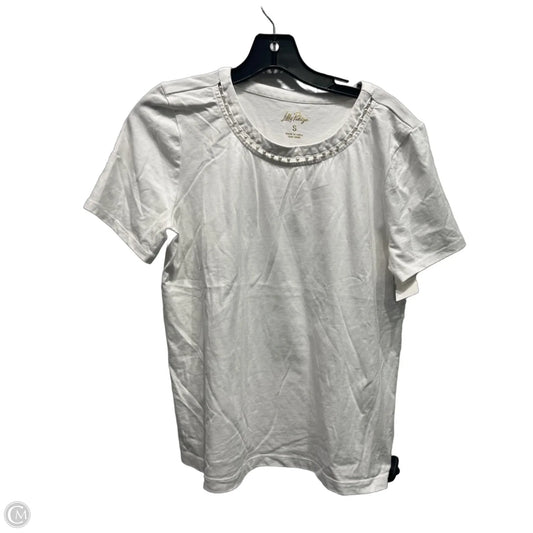 Top Short Sleeve Designer By Lilly Pulitzer In White, Size: S