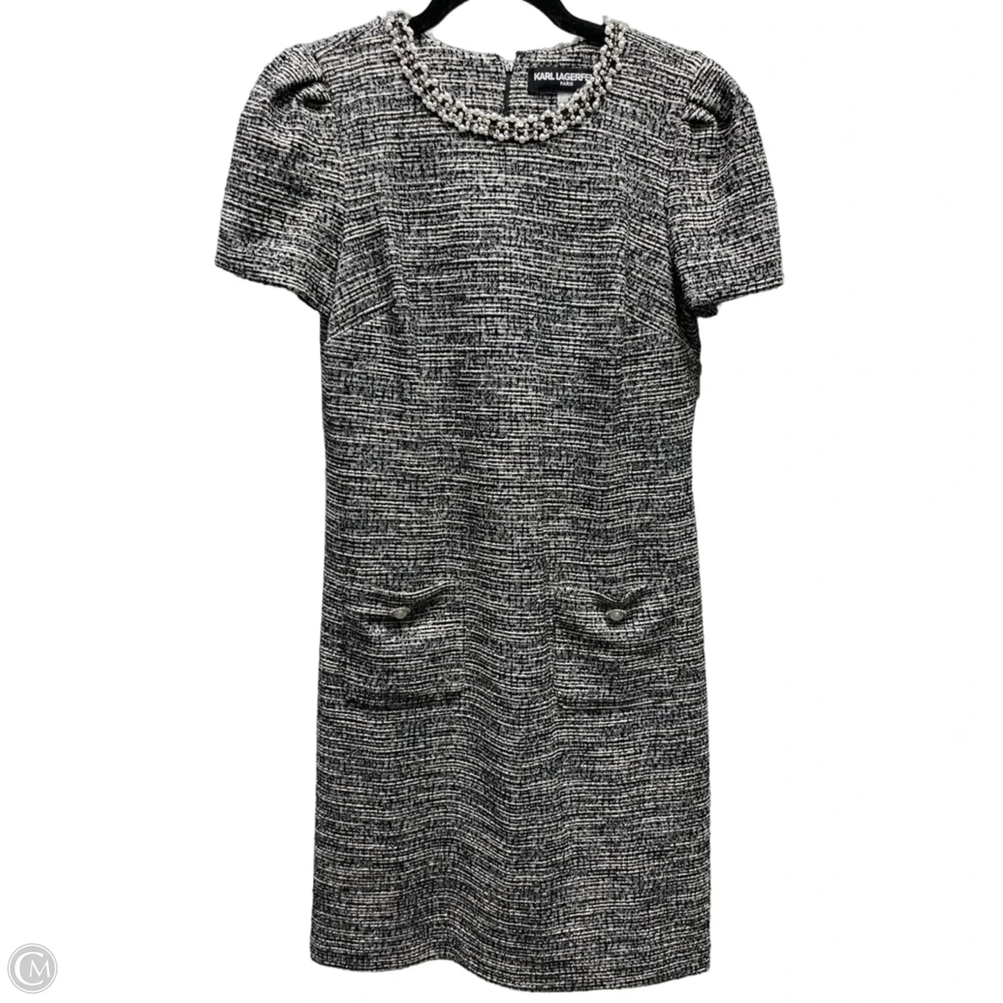Dress Designer By Karl Lagerfeld In Black & White, Size: 6