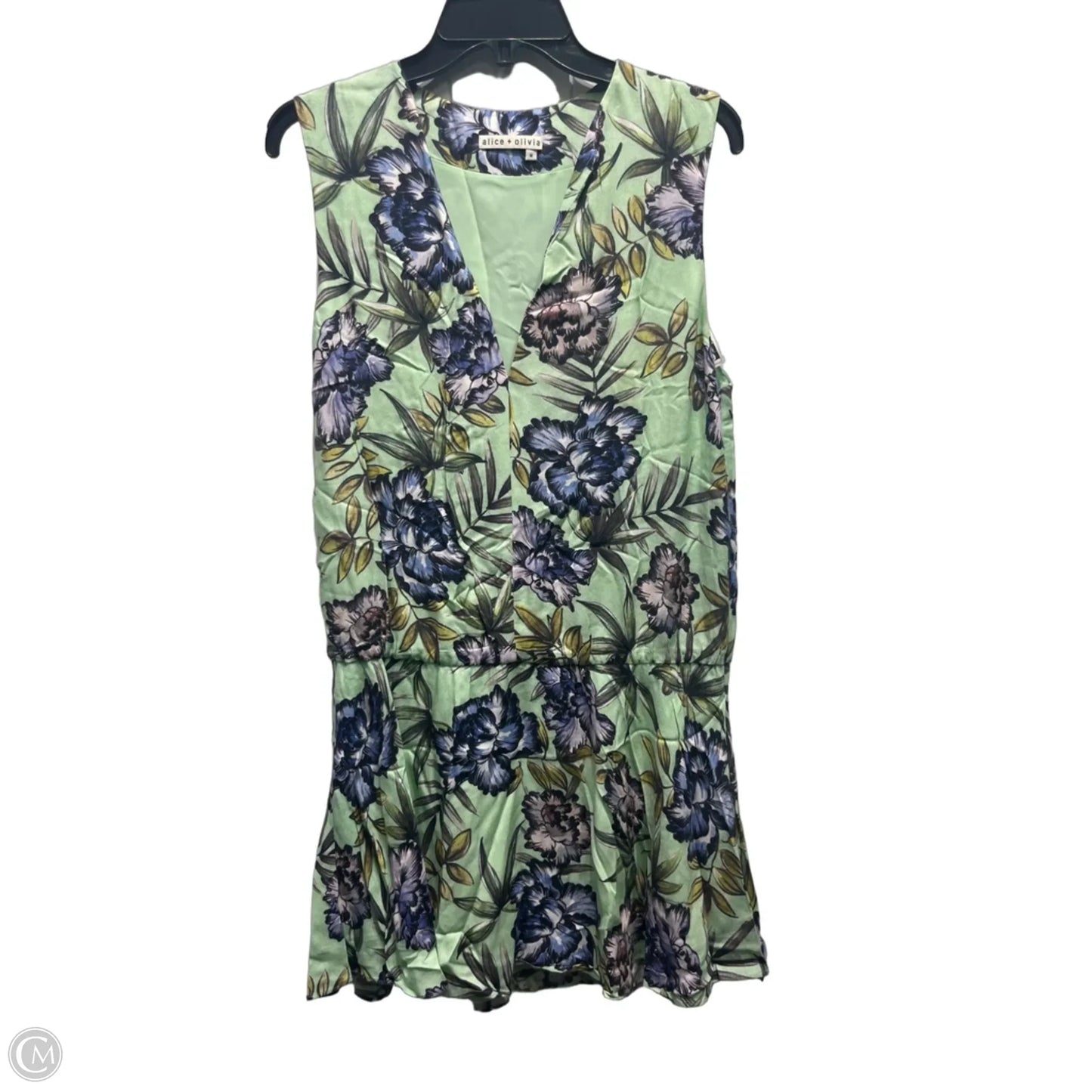 Dress Designer By Alice + Olivia In Blue & Green, Size: M