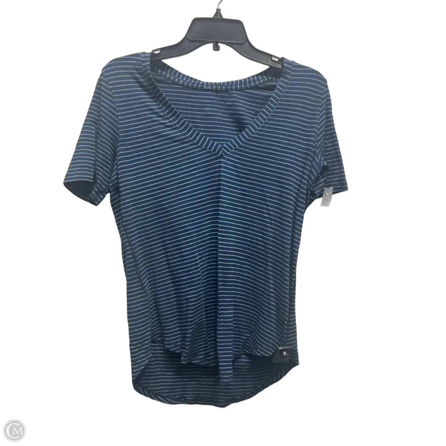 Athletic Top Short Sleeve By Lululemon In Blue, Size: M
