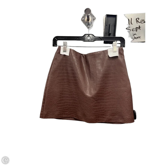 Skirt Mini & Short By Abercrombie And Fitch In Brown, Size: S