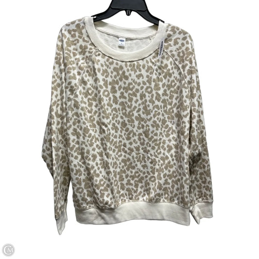 Sweatshirt Crewneck By Old Navy In Cream & Tan, Size: Xl