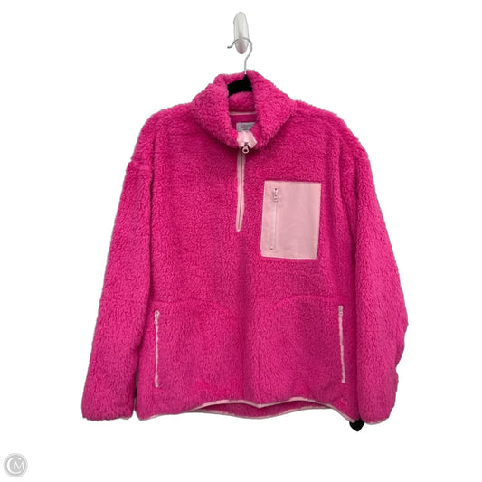 Jacket Fleece By Crown And Ivy In Pink, Size: M