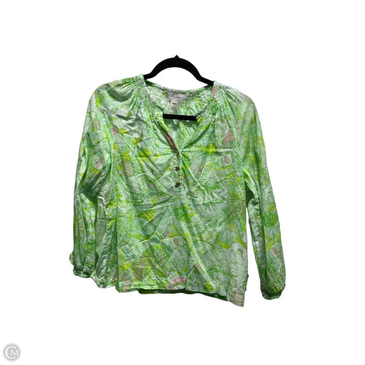 Top Long Sleeve Designer By Lilly Pulitzer In Green, Size: Xs