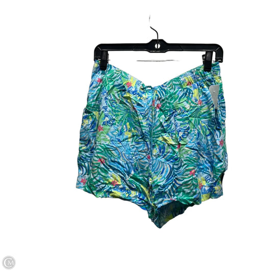 Shorts Designer By Lilly Pulitzer In Blue & Green, Size: M