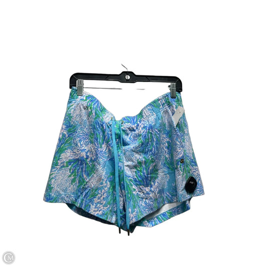 Shorts Designer By Lilly Pulitzer In Blue & Green, Size: L
