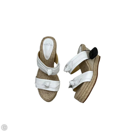 Sandals Heels Wedge By ALEXANDRE BIRMAN  In White, Size: 6.5