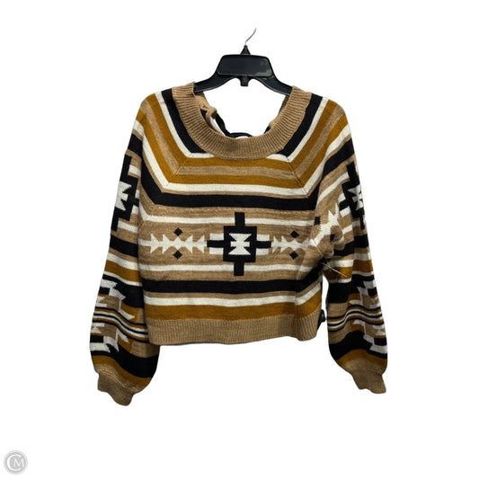 Sweater By  FULL CIRCLE TRENDS In Black & Tan, Size: L