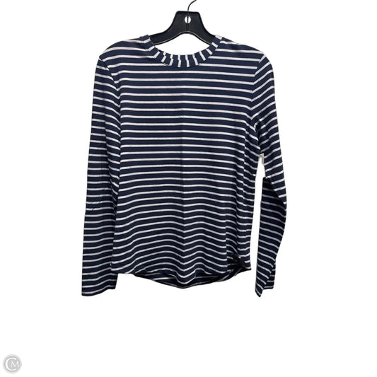 Athletic Top Long Sleeve Crewneck By Lululemon In Blue & White, Size: 6