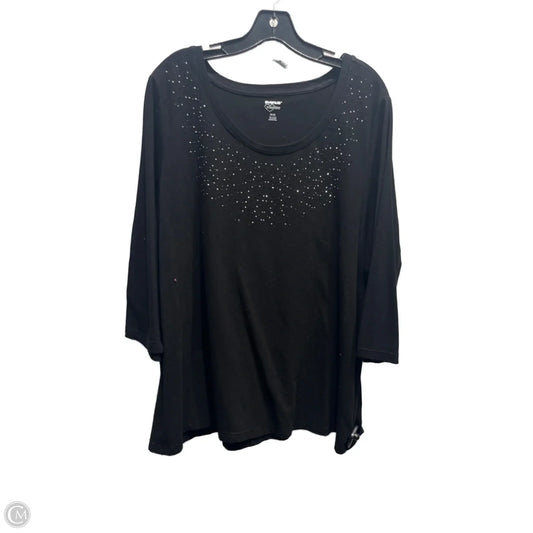 Top Long Sleeve By Avenue In Black, Size: 26