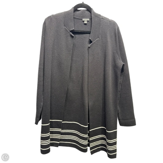 Sweater Cardigan By Ann Taylor In Black & White, Size: M
