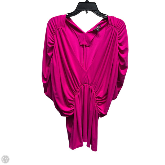 Top Short Sleeve By Express In Pink, Size: Xl