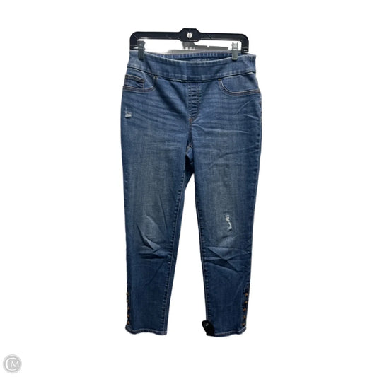 Jeans Straight By Chicos In Blue Denim, Size: 4