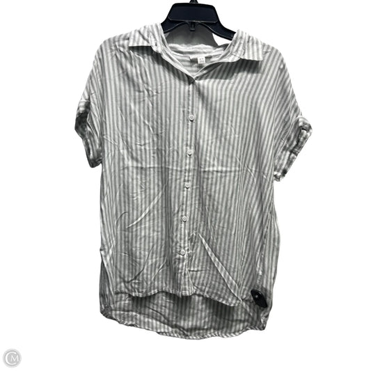 Top Short Sleeve By Beachlunchlounge In Green & White, Size: S