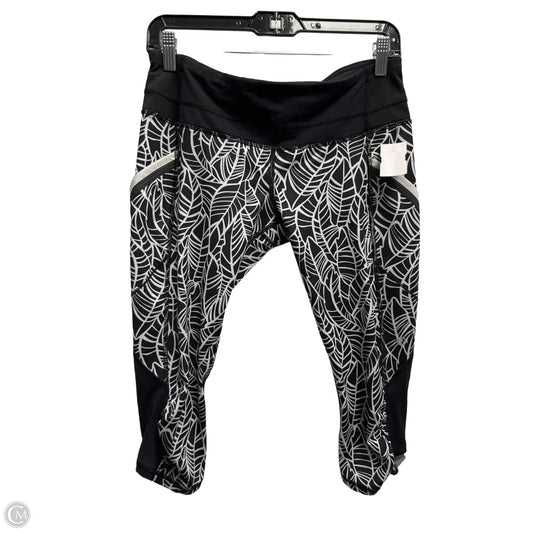 Athletic Capris By Lululemon In Black & White, Size: 8