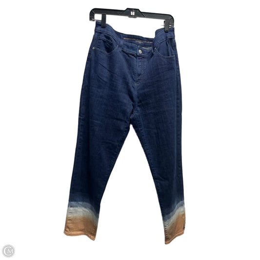 Jeans Straight By Chicos In Blue Denim, Size: 10
