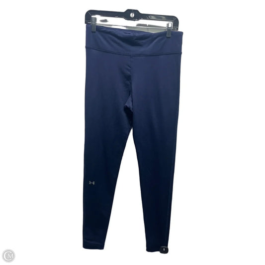Athletic Leggings By Under Armour In Navy, Size: L