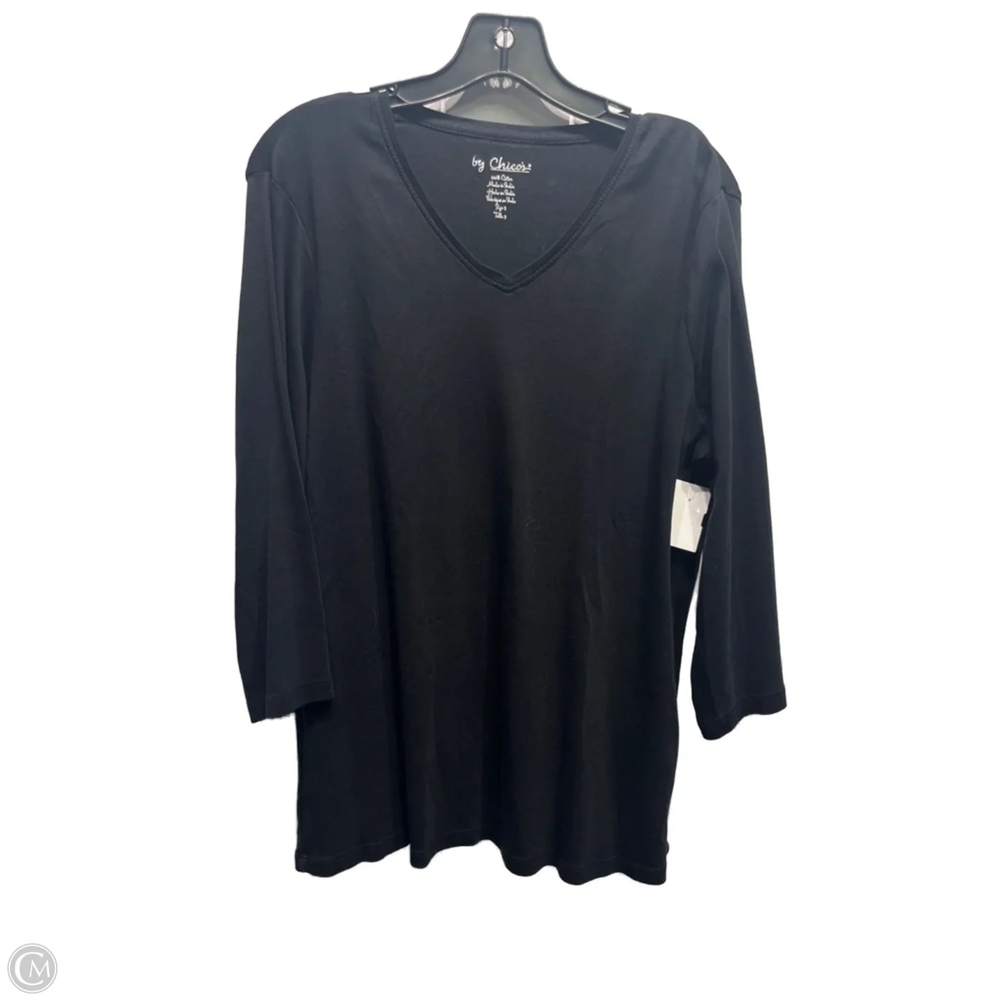 Top Long Sleeve By Chicos In Black, Size: 3x