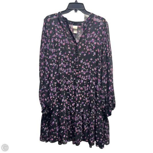 Dress Party Short By H&m In Black & Purple, Size: L