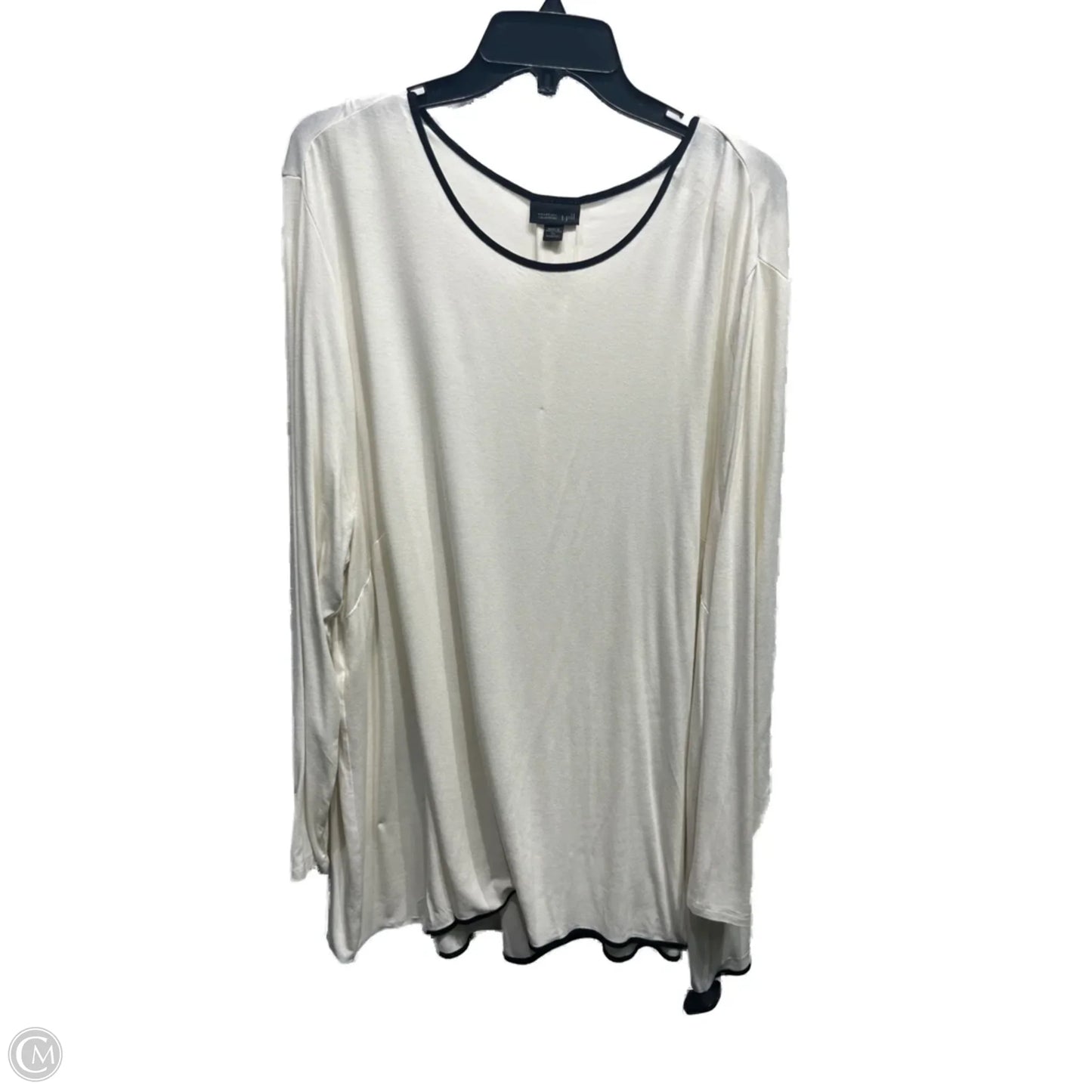 Top Long Sleeve By J. Jill In Black & White, Size: 3x
